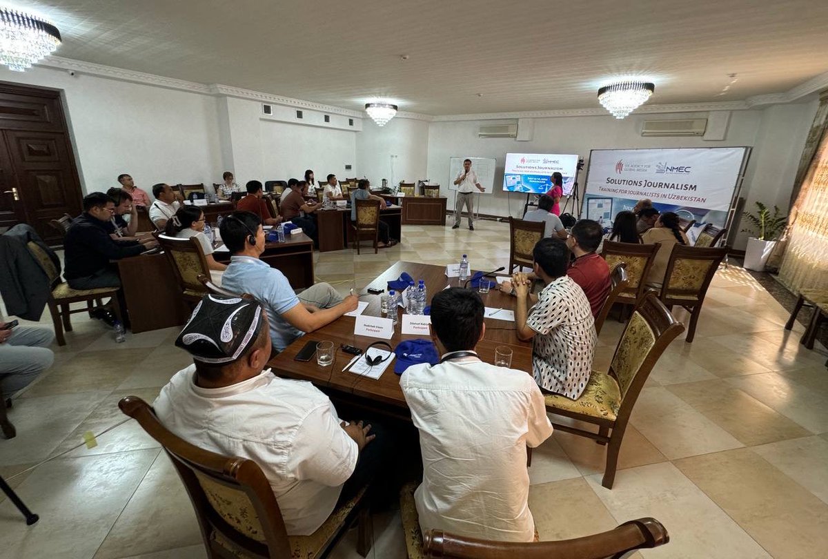 Navbahor's tweet image. #SolutionJournalism training in Samarkand, Uzbekistan @USAGMgov