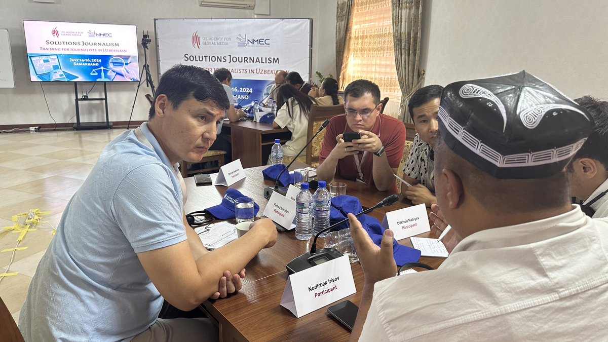 Navbahor's tweet image. #SolutionJournalism training in Samarkand, Uzbekistan @USAGMgov