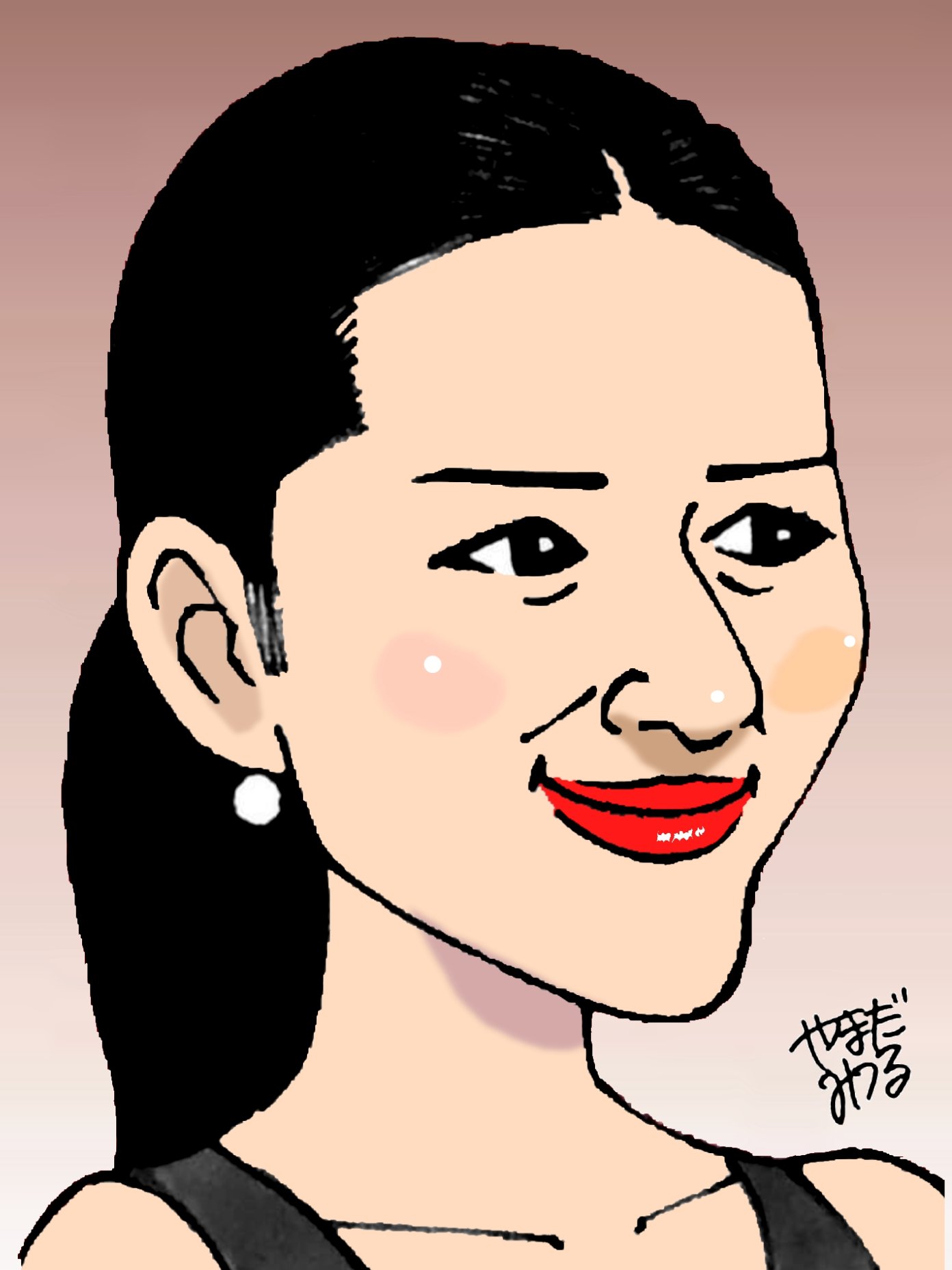 留綾似顔絵 似顔絵 イラスト 2人用 B4サイズ(257mm×364mm)専用額縁付 | 福井