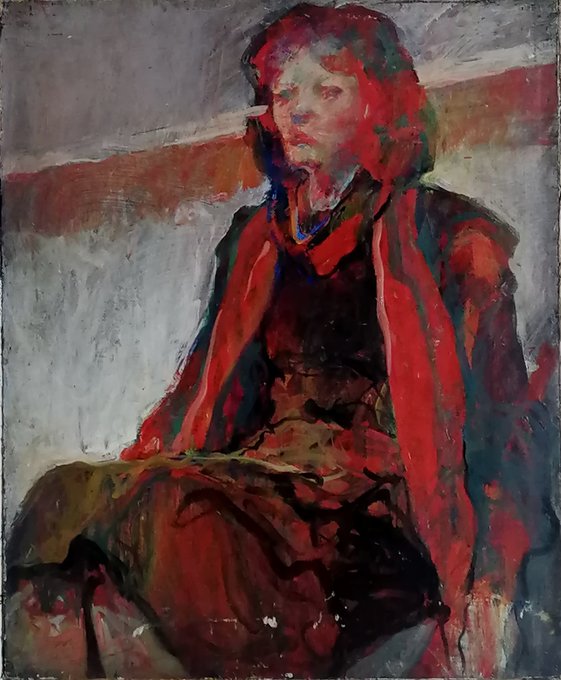 愛の部屋 F15 油彩画 人物画 oil painting art 愛の部屋 F15 油彩画