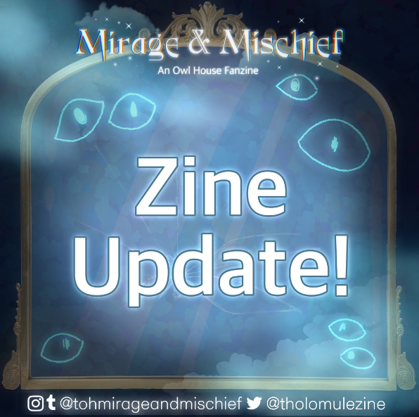 UPDATE: Thank you all for being so patient while we worked on compiling the zine. We are very happy to announce that… THE ZINE IS FINISHED! Mirage &amp; Mischief will be available as a PDF to download for free on July 20th! 🥳💙✨Stay tuned!
• ⚔️👊🏾🪞 •