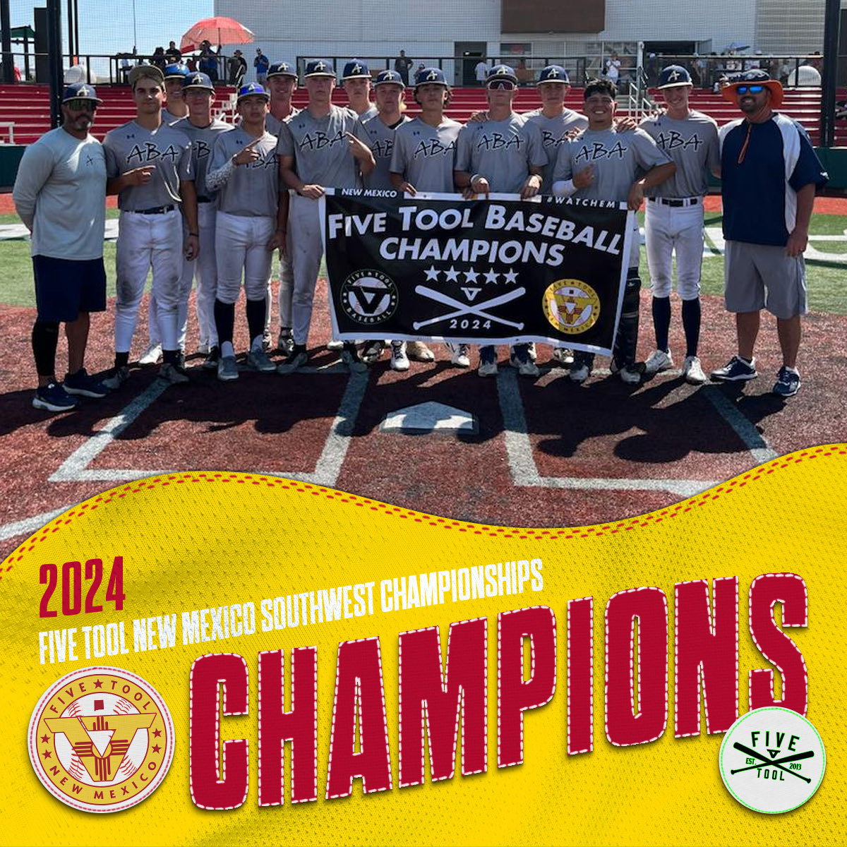 🏆Champs🏆

Congrats to <a href="/AbqBaseballAcad/">Albuquerque Baseball Academy</a> 2026 Navy on winning the 18U <a href="/FiveTool/">Five Tool Baseball</a> New Mexico Southwest Championship!

#WatchEm