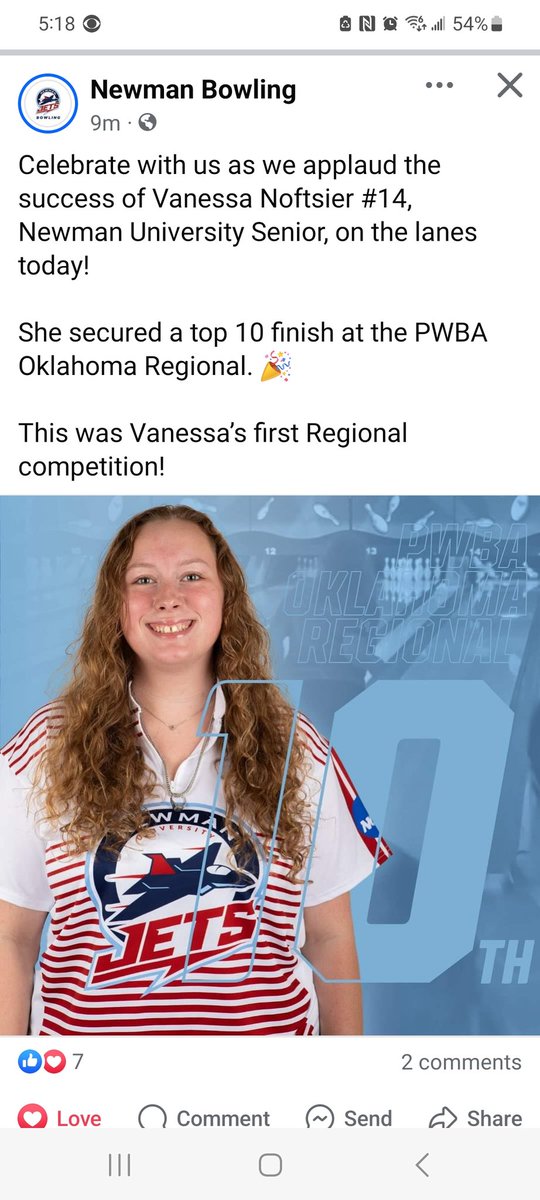 bowling_mrhs's tweet photo. Great job by 1 of our Mav bowling alums!!! Keep it up Vanessa!!! https://t.co/A04vow6Arp