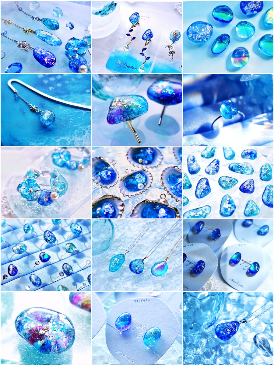 #私の表現する海作品

海の日は海にたゆたうの日🌊
砂浜に漂着したシーグラスをすくいあげ、1点物のアクセサリーを制作しています.。o○

シーグラスに映る海の青をお楽しみください。