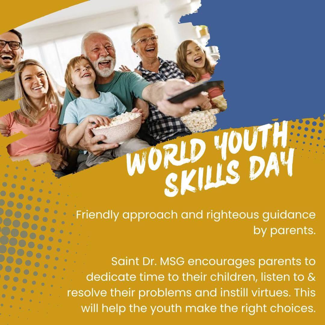 Prince_economic's tweet photo. Youth are the present and future of the country. To make them self-reliant, Saint Dr MSG Insan inspires them to develop skills and work hard through various means.

#WorldYouthSkillsDay
#WorldYouthSkillsDay2024 https://t.co/WGmXyPHgh9