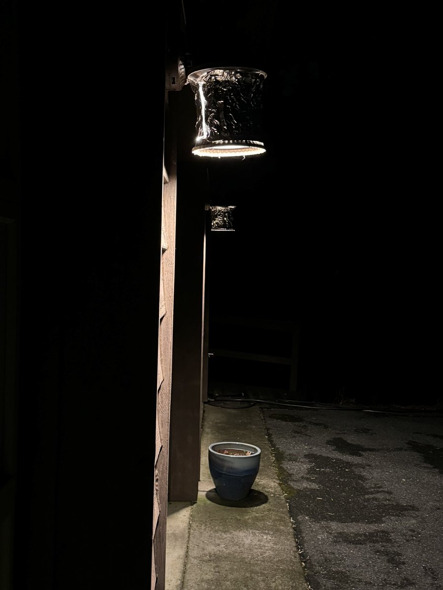LukeRangeWalker's tweet photo. This street light hurts my eyes.

Wildlife feel the same.

Here are four characteristics of wildlife friendly outdoor lighting (example pics below):

1. Light shielded downward

2. Motion activated

3. Lower intensity

4. Warmer colors (low wavelength). 

Some simple changes can make a big difference… and improve your stargazing.