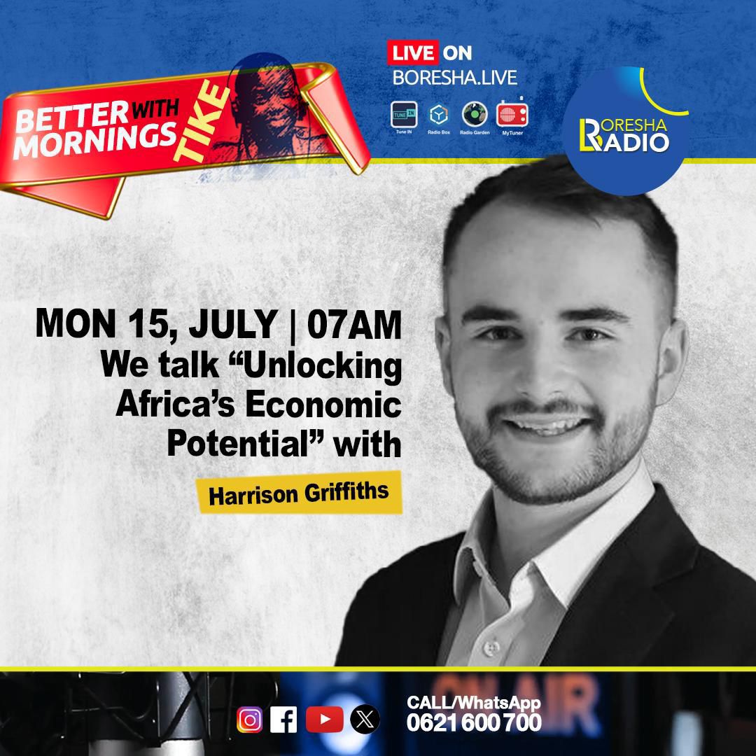 BoreshaRadio's tweet photo. Good morning, everyone! 😊
We're excited to announce that we'll be hosting a live discussion on "Unlocking Africa's Economic Potential" with Harrison Griffiths this Monday at 7am. 🌍
Via https://t.co/vbDNpb5wp5
#BetterMornings
#Economy
#Africa
#Pontential https://t.co/TYrzx61ClM