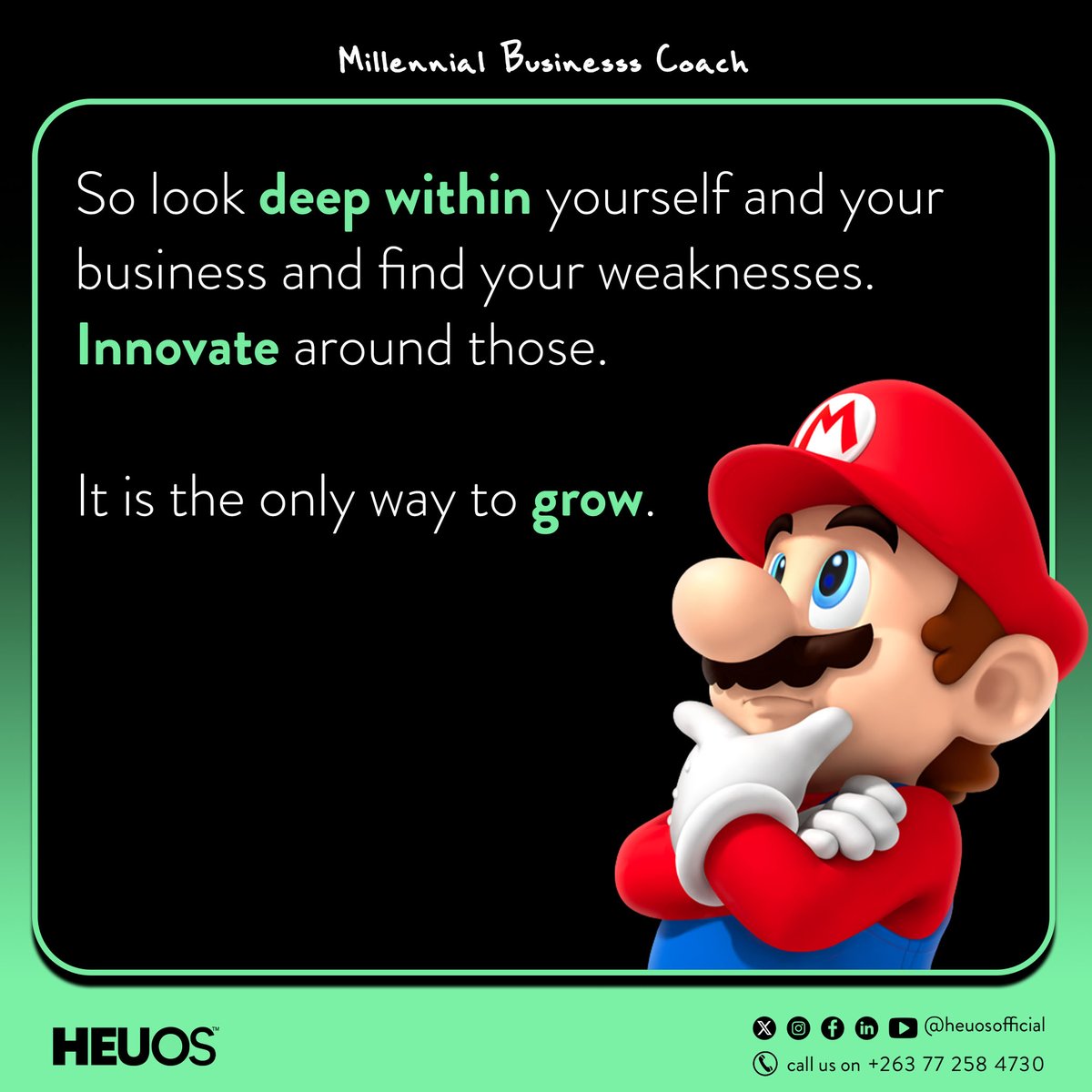 HeuosOfficial's tweet photo. Identify your weaknesses, innovate around them. It is the only way to grow [2/2] https://t.co/Kdm351ivSn