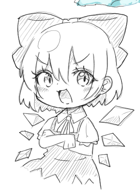 らくがき 絵チャ
#東方 #チルノ 