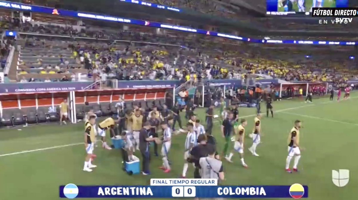 finanzacontable's tweet photo. FINALIZA EL 2do TIEMPO 90+4
Sin Campeón, se vienen los extras
#CopaAmerica2024
Argentina 🇦🇷 0 🆚 0 🇨🇴Colombia
#LaAlbiceleste #LosCafeteros
🏟️ Hard Rock Stadium, Miami
#CopaAmerica2024 #Argentina #Conmenol #Colombia #Fútbol #VamosArgentina #VamosColo https://t.co/nNnCR5eoOC