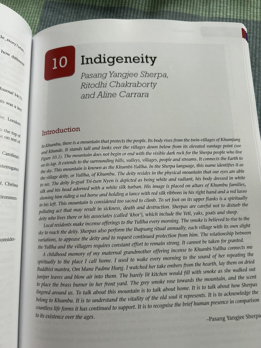 You can use it to workout or read some stuff 

What a massive accomplishment by the editors ❤️🙌

It was such a great experience working on our chapter with <a href="/PasangYangjee/">Pasang Y Sherpa</a> and <a href="/AlineACarrara/">AlineCarrara</a> ❤️🔥

#indigeneity #geography