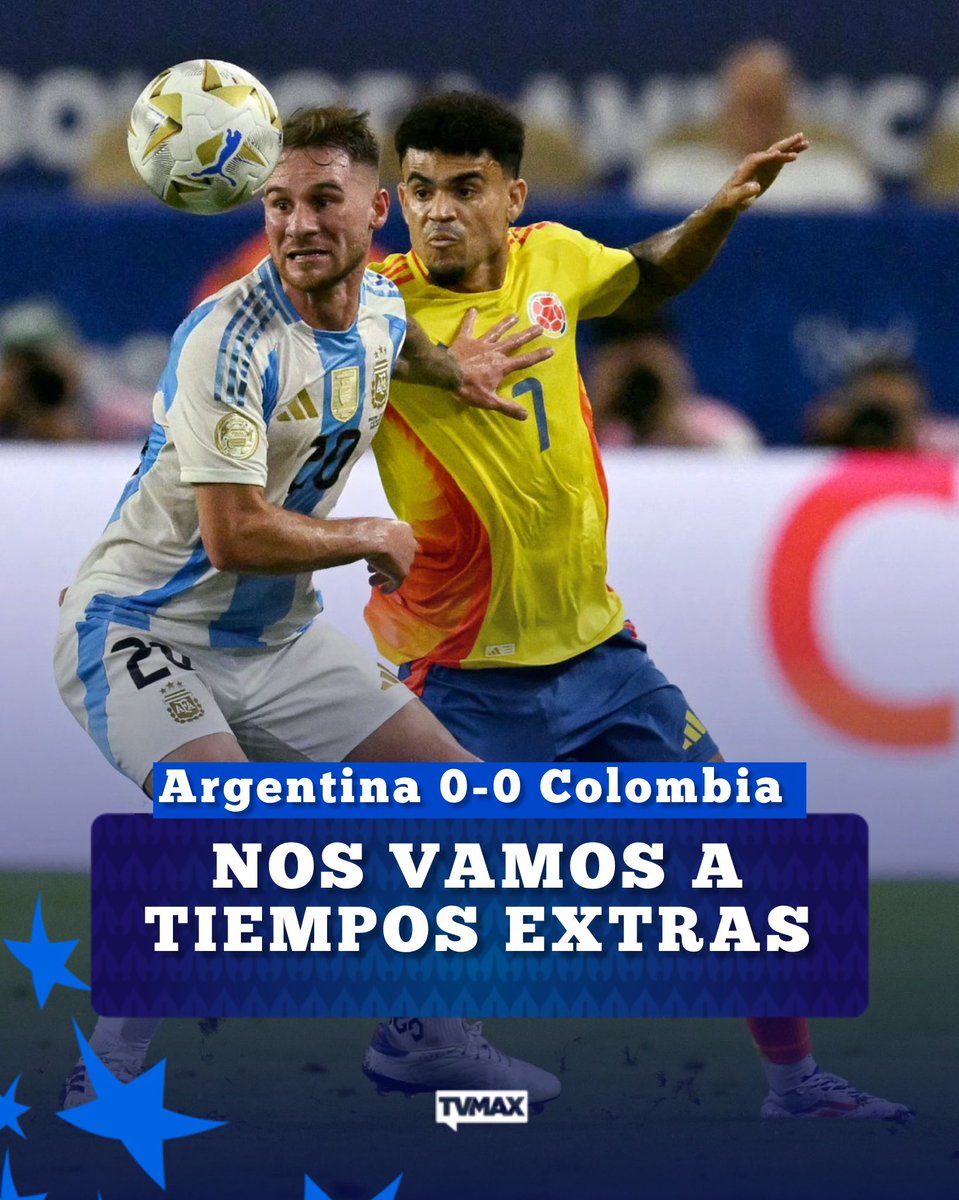 tvmaxdeportes's tweet photo. ¡¡SEGUIMOS SIN GOLES!! 🏆⚽️ Argentina 🇦🇷 0-0 Colombia en la final de la Copa América.
#FullCopaAmerica #Fullfutbol #Copaamerica https://t.co/OBXuwJT9Fe