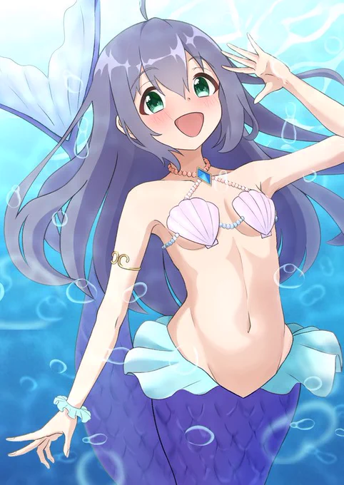 去年描いた杏奈 #海の日 