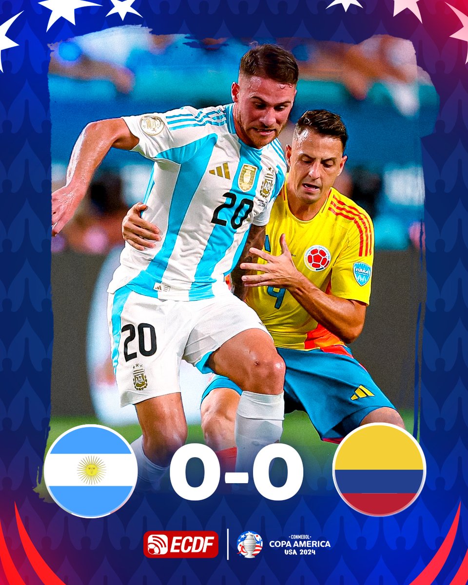 ElCanalDFutbol's tweet photo. 🔥🔝 ¡QUEDAN OTROS 30 MINUTOS! ⚽️⏳
Tras empatar 0-0 después de 90 minutos, la selección albiceleste y los cafeteros jugarán tiempos extras
#Argentina 0⃣-0⃣ #Colombia
#CAxECDF https://t.co/btGBSEMHJW