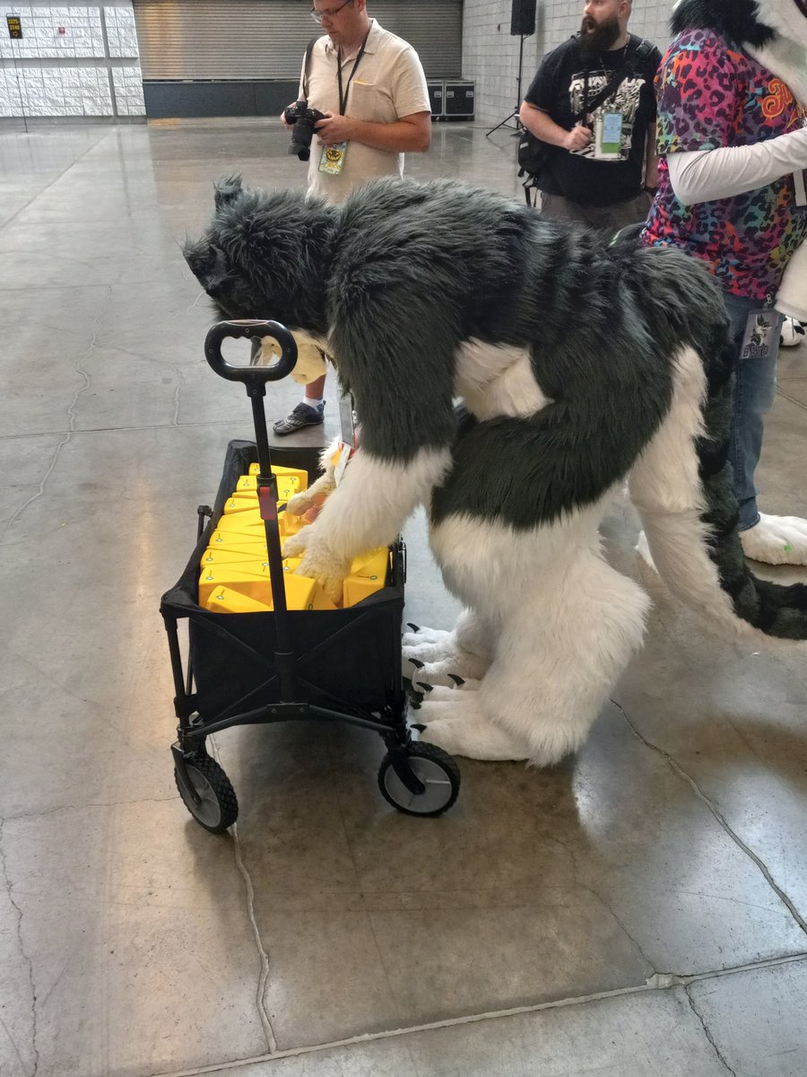 Floofle_Puff's tweet photo. Cheese sergal delivers cheese with her cheese wagon for all the cheeses to eat cheese. https://t.co/6R85GeKkW3