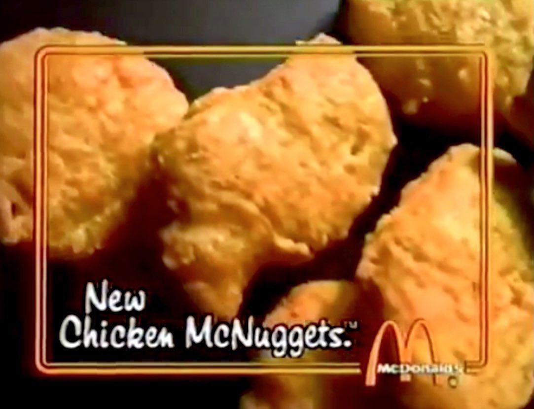 RetroNewsNow's tweet image. In 1983, McDonald’s introduced Chicken McNuggets to its national menu
