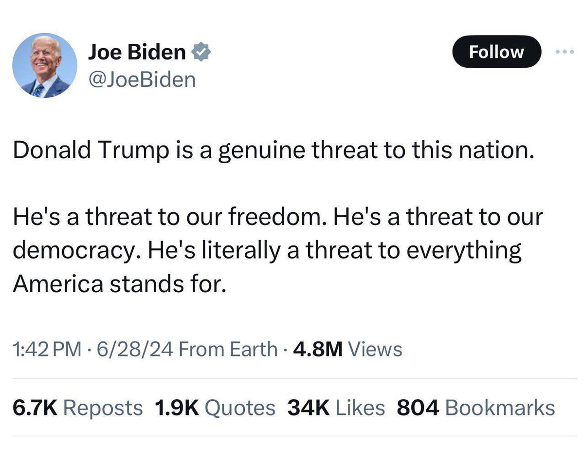 <a href="/POTUS/">President Donald J. Trump</a> Really? What's this? You incited violence against a former president.