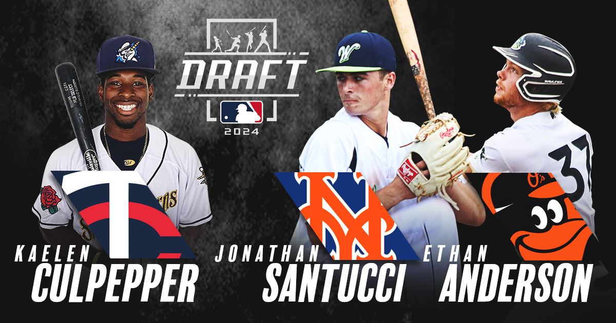 FuturesLeague's tweet photo. That's a wrap on Sunday at the 2024 #MLBDraft!

With 3️⃣ of our alums selected tonight, the #FuturesLeague has now produced...

✅ First-round picks in five straight years
✅ Top-two round picks in back-to-back drafts

🗞️: https://t.co/XhwPvKqIGs https://t.co/EFFa0V8LIY