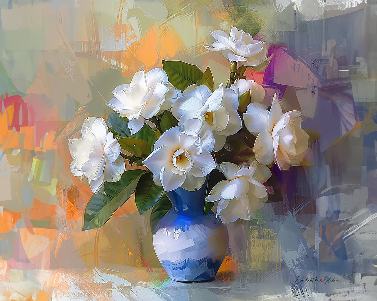 Petals and Porcelain - Enchanting Abstract. Perfect for any room by EnchantikaStudios enchantikastudios.etsy.com/listing/174792…