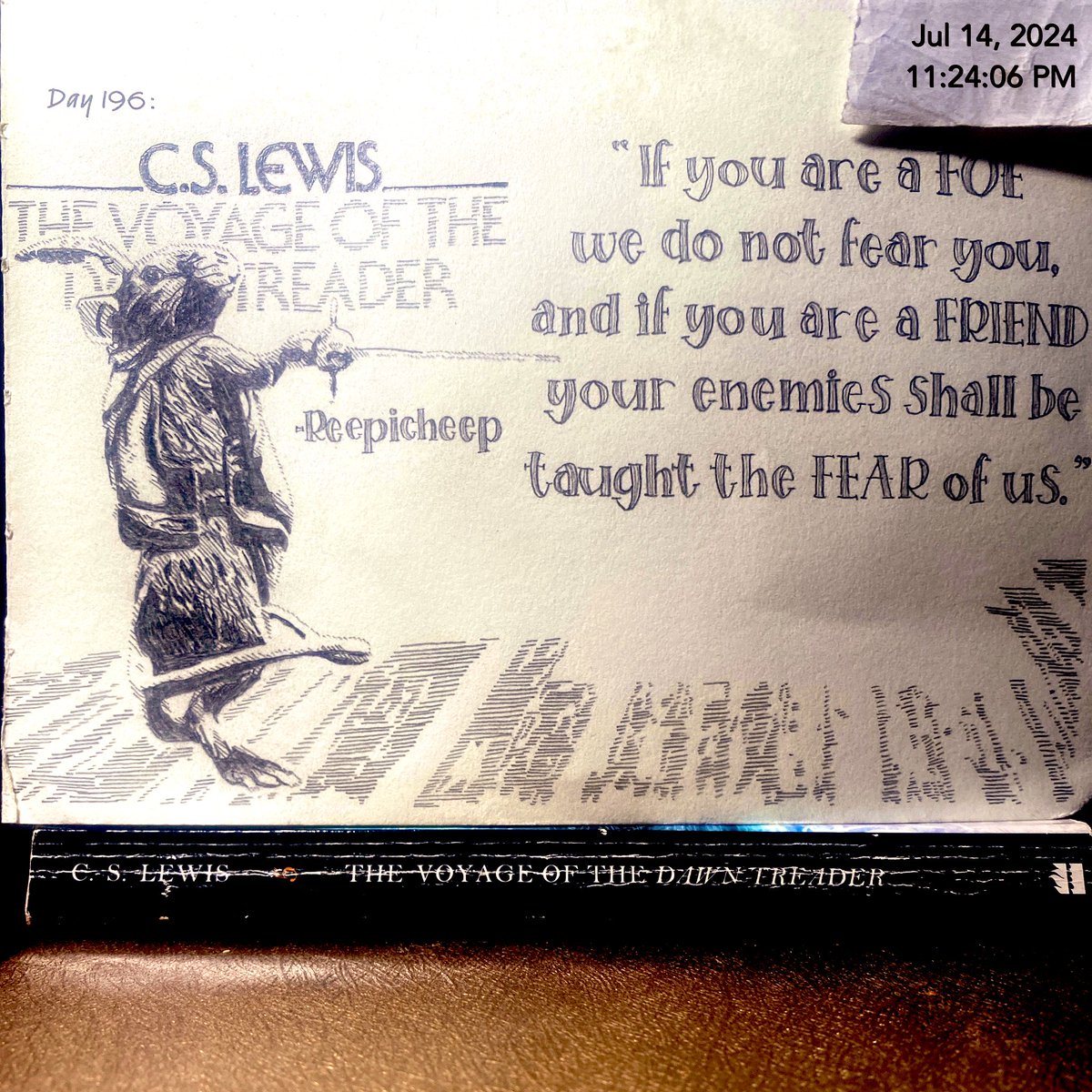 TheArtfulDM's tweet photo. It was not Aragorn nor Sir Lancelot, nor was it Conan, nor Robin Hood who taught me what courage meant, as a young reader. It was this mouse.
#Motivate365 #CSLewisSunday #CSLewis #Reepicheep #TheVoyageOfTheDawnTreader https://t.co/MTxNh9T2vi