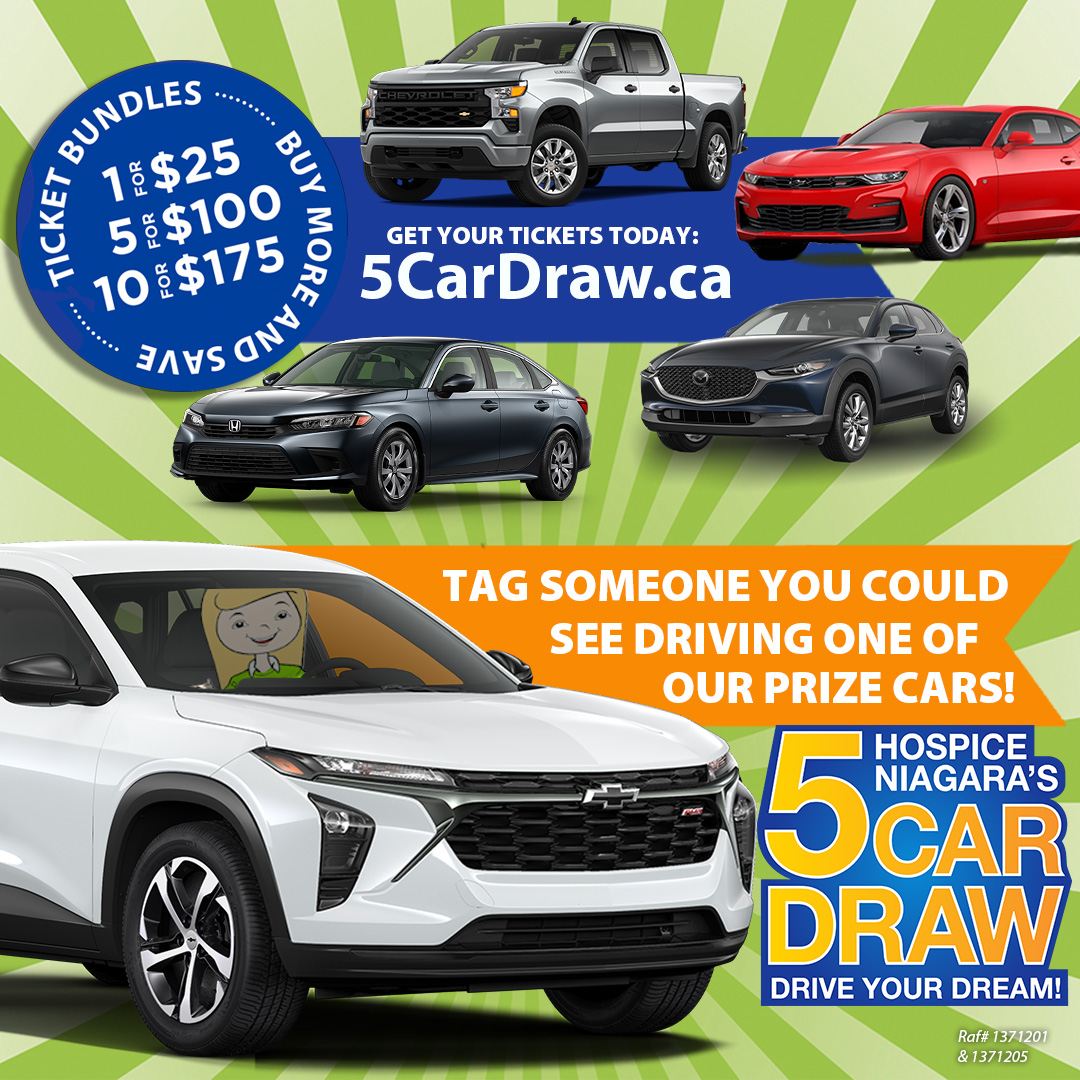 HospiceNiagara's tweet image. Spread the Joy, Share the Ride! 

Know someone who loves the thrill of winning big? Tag a friend who needs to get in on the action of Hospice Niagara's 5 Car Draw!  

#5CarDraw #ShareTheJoy #TagAFriend #WinBig #SupportHospice