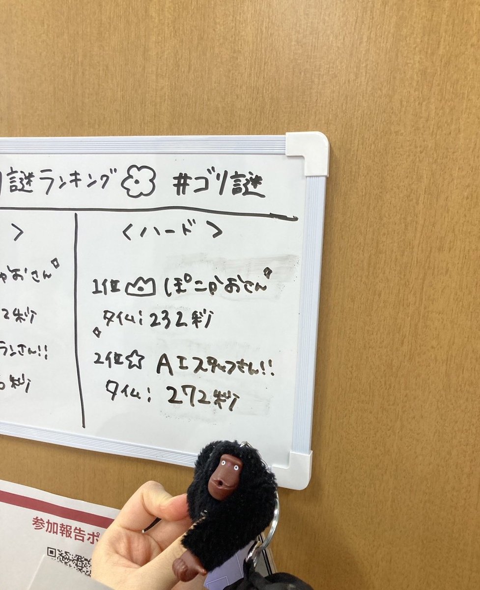 chromeblackT's tweet photo. 2位でしたウホ
バカゲーみたいに見えてちゃんと戦略性があって悔しいウホ
1日限定なのが惜しいウホ
#ゴリ謎
#ライト謎解きフェス https://t.co/FYbhTOJoIQ