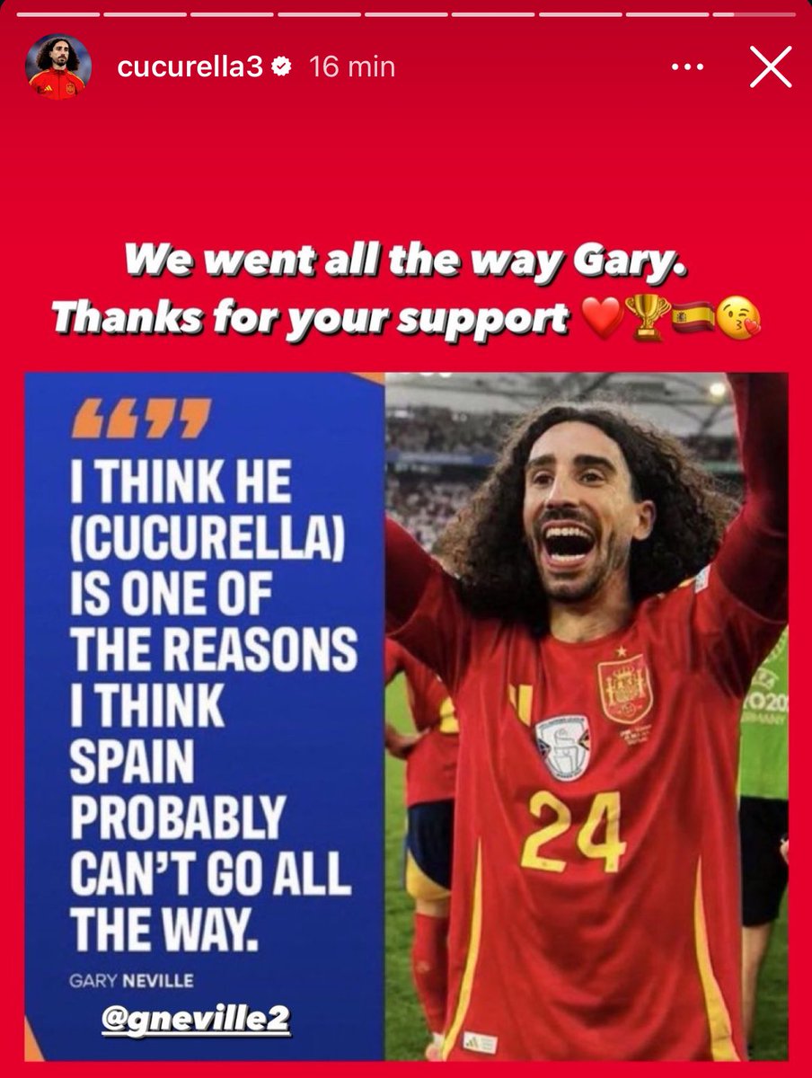 Gary Neville: “Creo que Cucurella es una de las razones por las que España no va a ganar”

Cucurella tras ganar la Eurocopa con una asistencia en el gol ganador:
