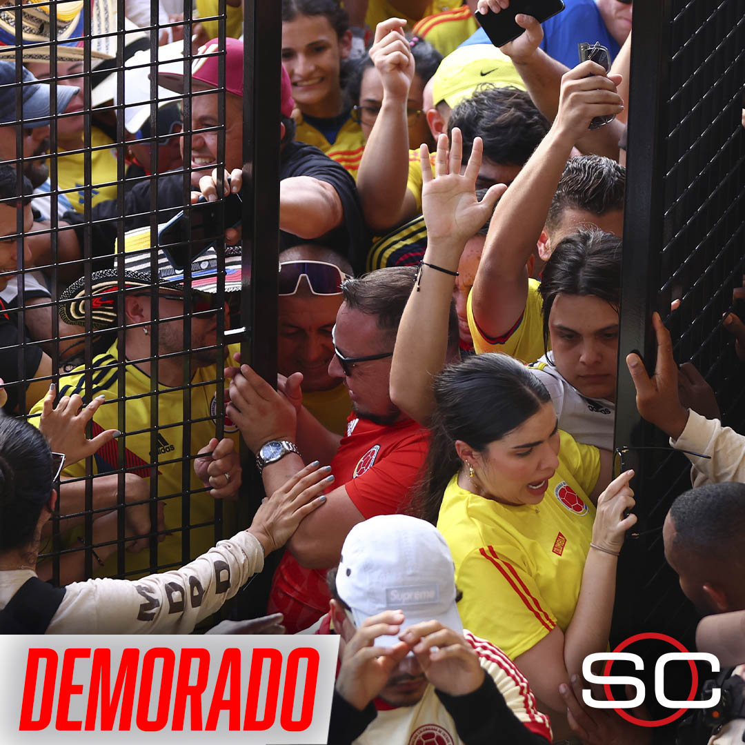 SC_ESPN's tweet photo. #AHORA - ¡¡FINAL DEMORADA!! Por los incidentes en el ingreso al Hard Rock Stadium, Argentina vs. Colombia comenzará a las 21:30 (ARG). 

#CopaAmérica2024 https://t.co/Z2inzA2n6x