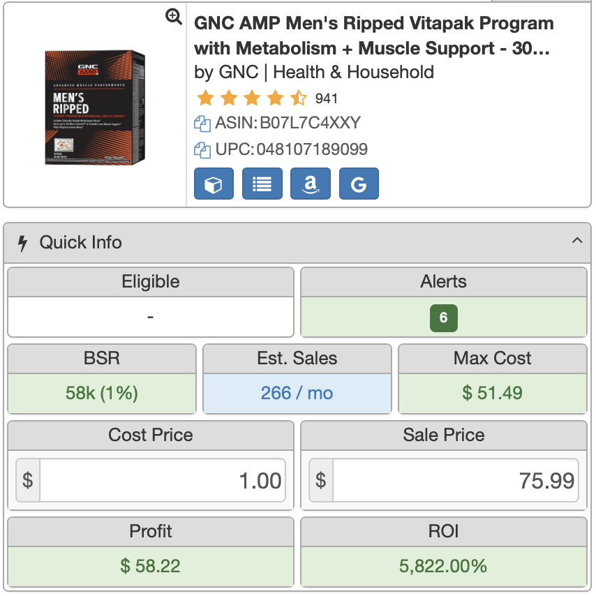 BandarsBounties's tweet image. GNC's BIGGEST GLITCH of ALL TIME 🤯

This is how one user profited $36,000+ on a $650 investment due to a massive pricing error on Amazon 🧵

On March 21, we posted a link to the GNC store on Amazon where numerous items were mistakenly priced at $1.

Most of these items were sold…