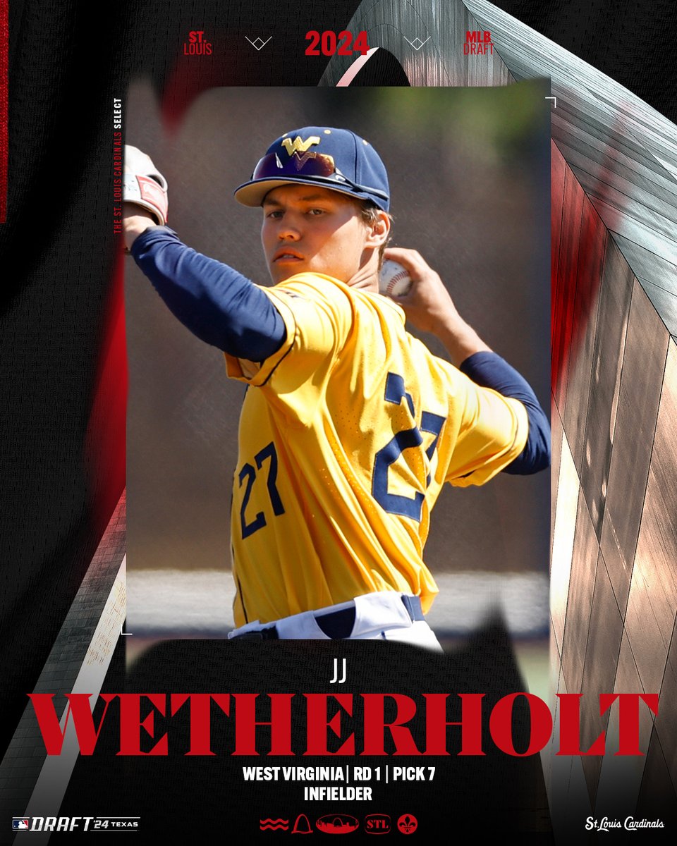 With the 7th pick in the 2024 MLB Draft, the St. Louis Cardinals select SS JJ Wetherholt!

#ForTheLou