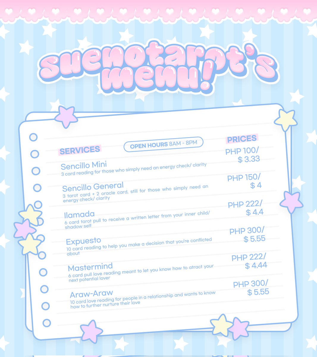 suenotarot's tweet photo. ࿔‧ ֶָ֢˚˖𐦍˖˚ֶָ֢ ‧࿔ —greetings!

i am margs, an intuitive piscean reader since '22. my updated service and prices are seen thru the link 🖇️ below. come book with me, hun! 

💌: https://t.co/Svf0CuKZR2

# wts tarot reading lf client tarot reader ph commsx https://t.co/R3jIhhaQ9c