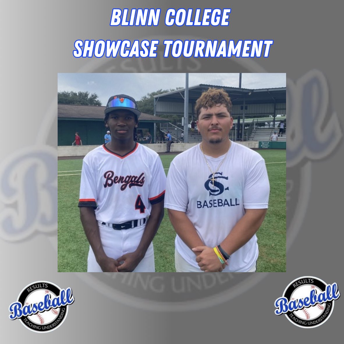 RBTournaments.com
Blinn College Showcase Tournament

Houston Bengals
🆚
Corespeed 

PoG: Demari Faggins 2-2, RBI, 3 SB
Leonardo Yanez 3 IP, 4 K, 0 ER

⚾️ College Coach Attending ⚾️ 

✔️ Cameron Rupp (Assistant Coach @ Blinn College) 

#RBTournaments
