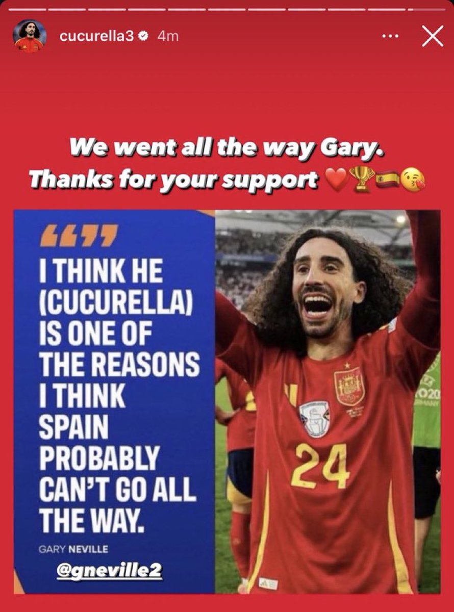 FootyAccums's tweet photo. Gary Neville has done it again ffs…

Cucurella on Instagram 😅 https://t.co/dneq5R78l3