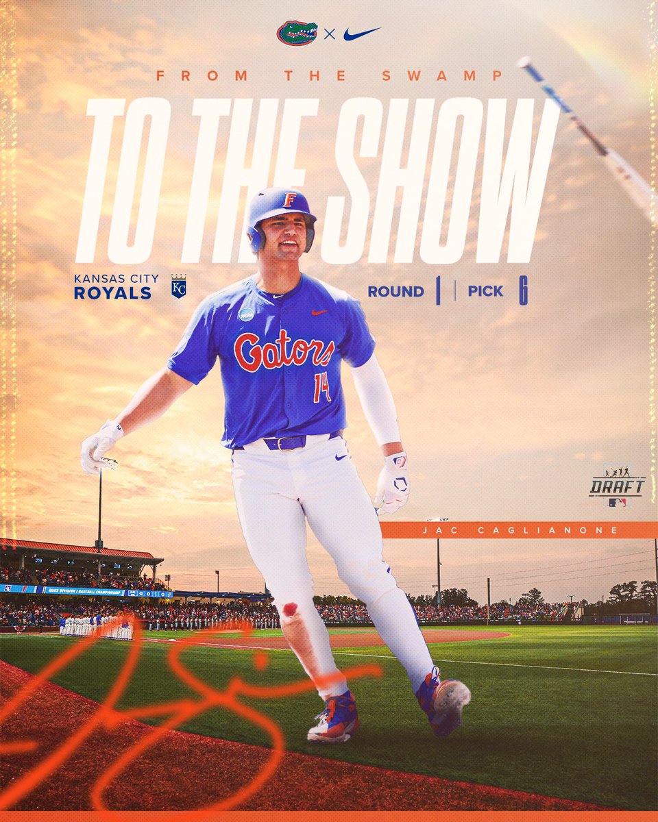 FloridaGators's tweet photo. CAGS 🤩

Congrats @jac_caglianone, Gator Nation can’t wait to cheer you on!🔥 https://t.co/TMwZnx5zrO