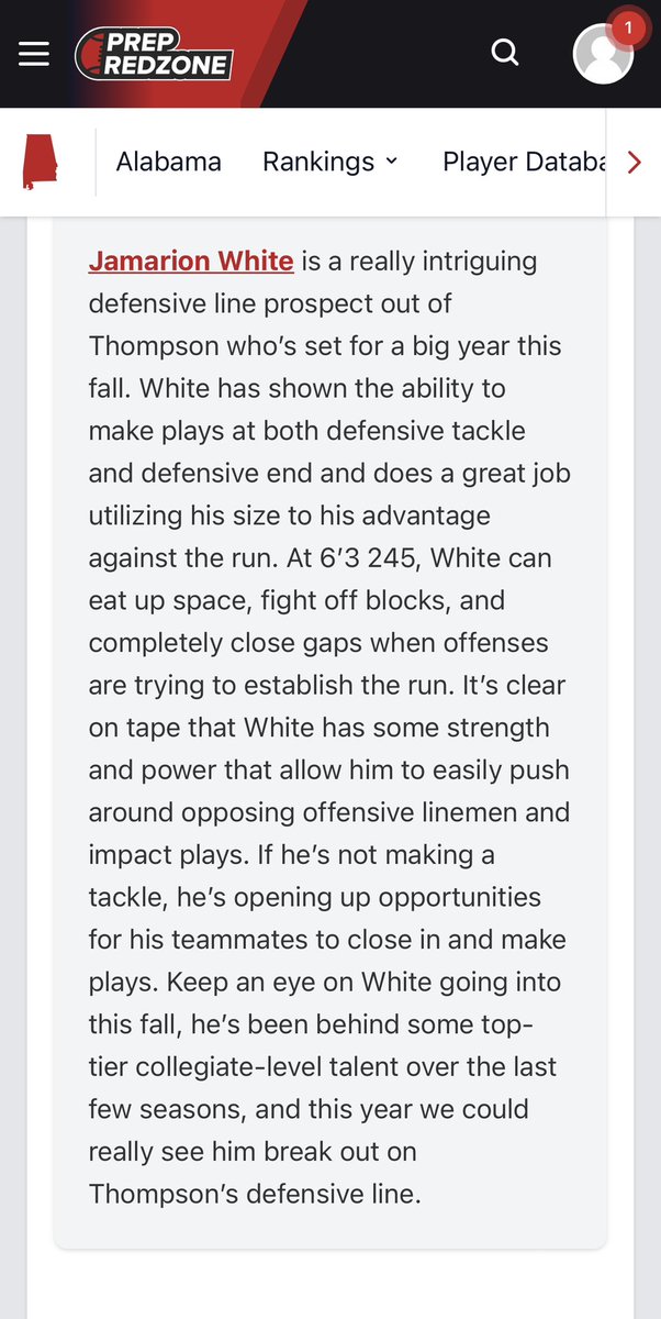 Thank You <a href="/PrepRedzoneAL/">Prep Redzone Alabama</a> For Article 🙏🏾 <a href="/CooperMorreale/">Cooper Morreale</a> <a href="/coachmarkf/">Mark Freeman</a> <a href="/RecruitWarriors/">Thompson Recruiting</a> <a href="/Coach_Briggs77/">Woodrow Briggs</a> <a href="/Coachdefoor2015/">Coach D-4</a> <a href="/WARRIORNATION20/">Thompson Football</a> <a href="/BamaPrepsFB/">BamaPreps</a> <a href="/AL7AFootball/">Alabama7AFootball</a>