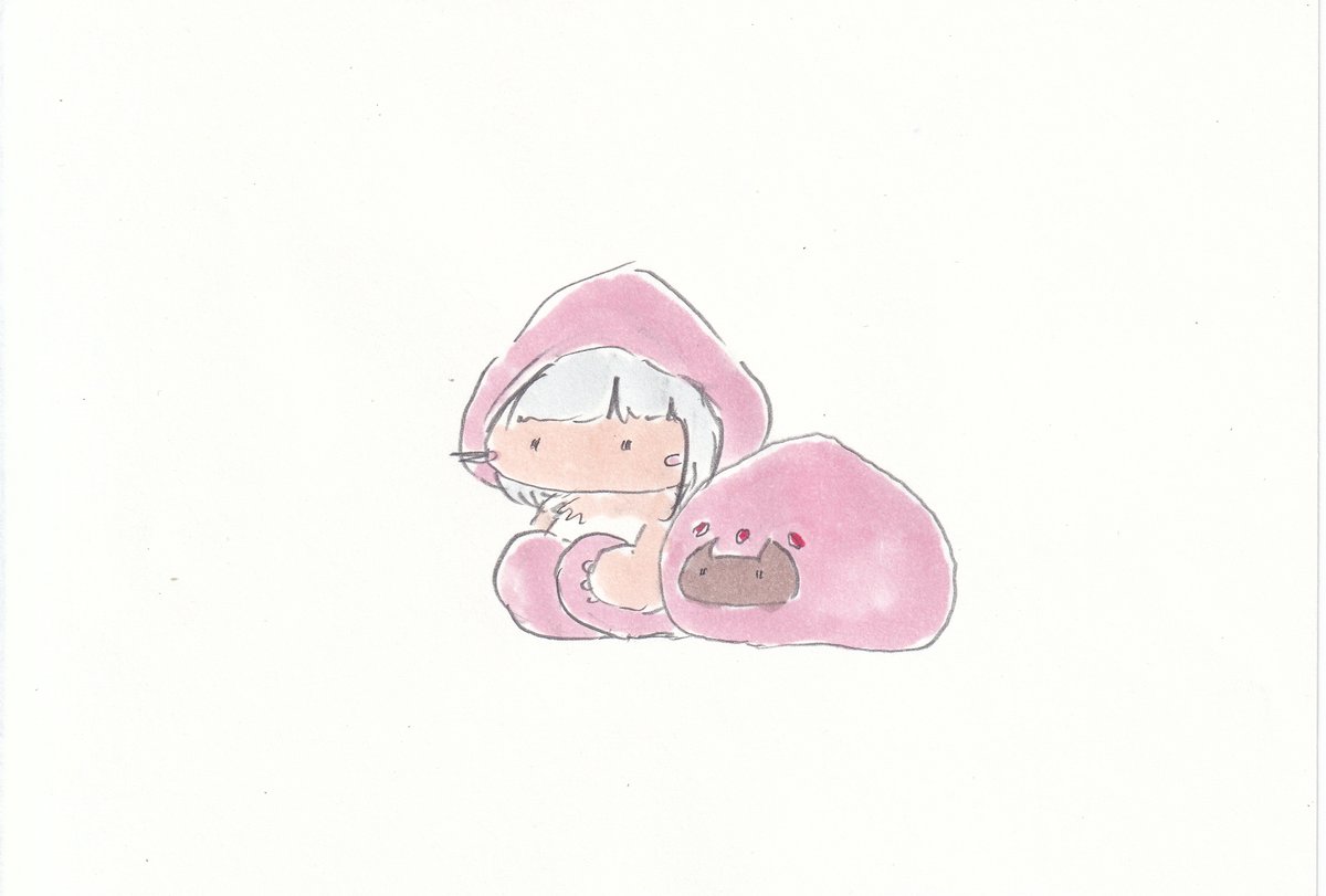 「桃ごっこ。#イラスト #メイドインアビス 」|けだまのイラスト