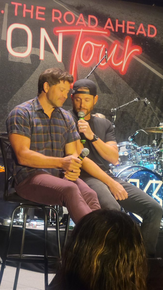 how come there's more space between jensen's bowlegs than him and misha