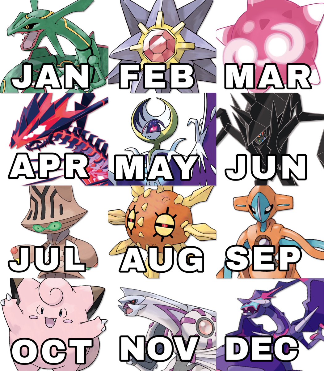 Your birth month is what "Space-related" Pokemon you get to explore outer space with! 

Who did you get? 