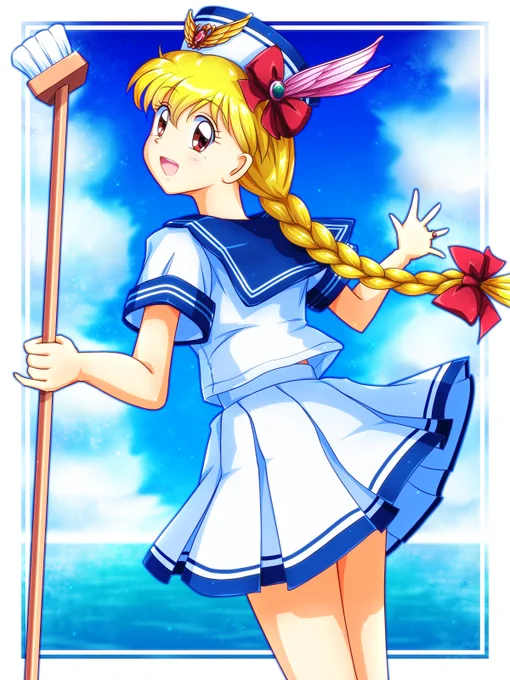 今日は海の日、マリンルックのマジカルプリンセスをよろしかったらどうぞ! #赤ずきんチャチャ