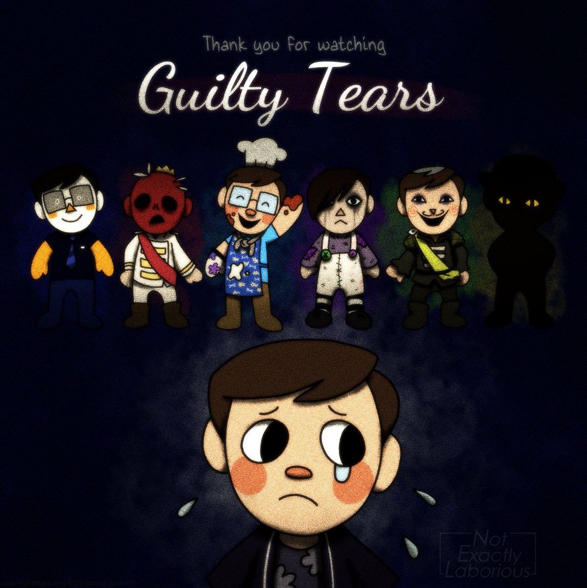 noticed I never posted the Guilty Tears AU poster here, so here it is as requested.