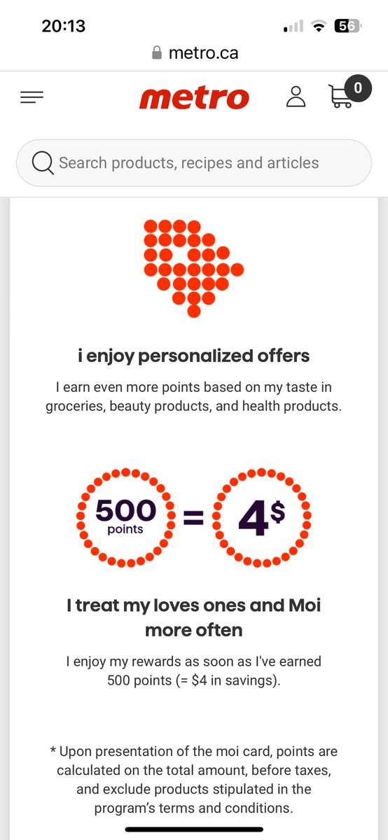 _laurakt's tweet photo. What a shitty ROI 😒 
The welcome offer is a joke.
#metrogrocery #moipoints #rewardscard https://t.co/0Y9Cr8k5Ys
