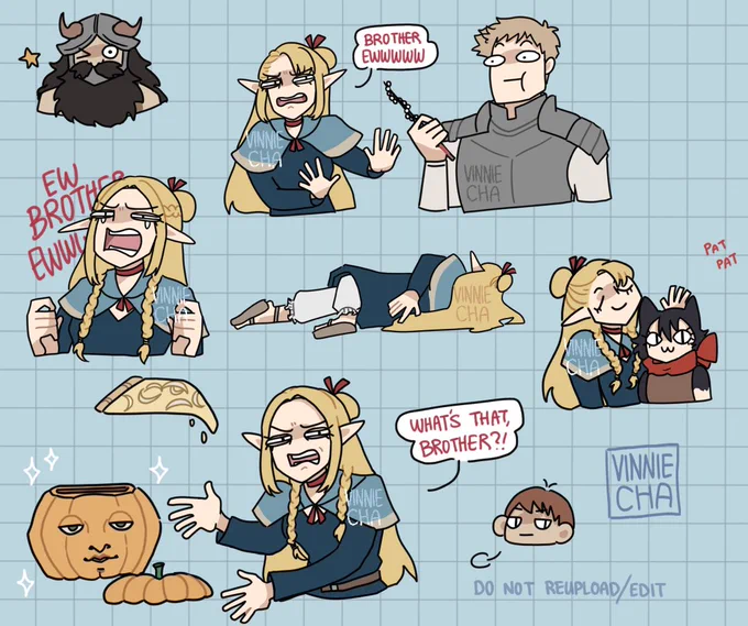 some more silly dungeon meshi doodles, this time staring best girl marcille 😌✨
#dungeonmeshi 