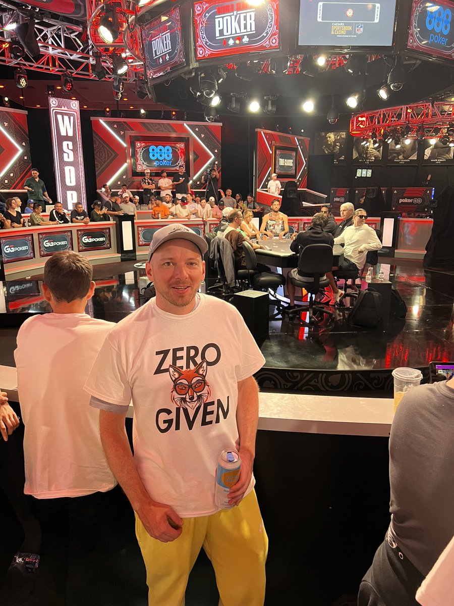 duff1981's tweet photo. ZERO 🦊 GIVEN. LFG @krissyb24poker #WSOP #mainevent #zerofoxgiven https://t.co/oEl17QKgpV