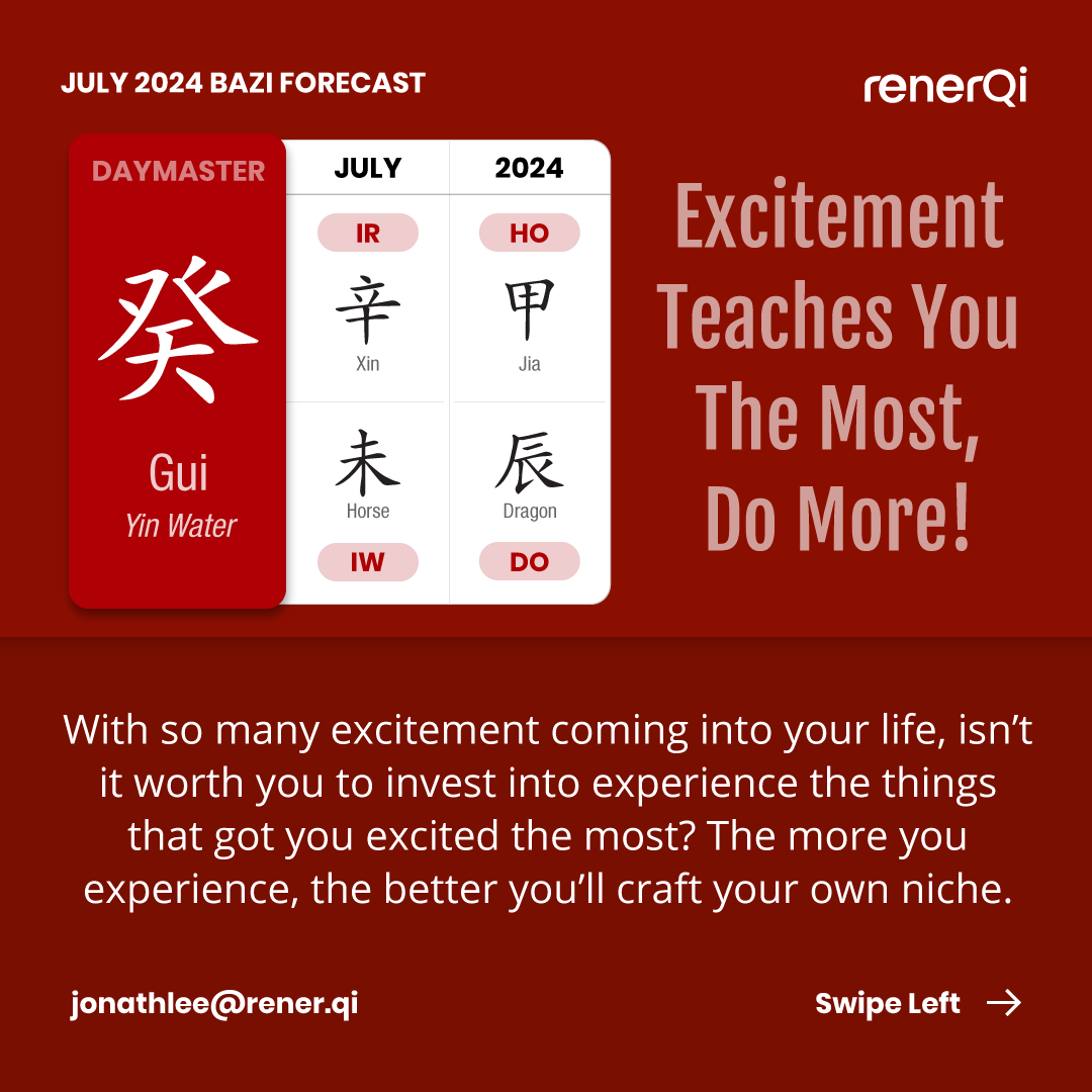 jonathlee's tweet image. Gui water Daymaster, you have to keep your excitement high up. You'll learn the most by willing to invest into experience what other options available out there.

Read more : renerqi.com/articles/july-…

#bazi #chinesemetaphysics #monthlybazi