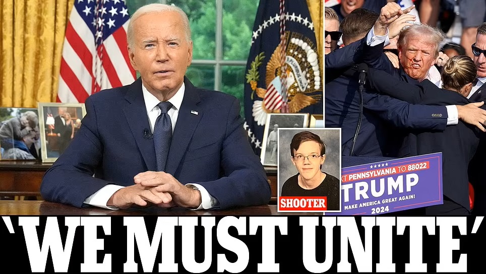NewsNew97351204's tweet photo. BREAKING NEWS
Biden delivers rare Oval Office address to the nation after Trump shooting - but makes two glaring errors https://t.co/5I5Loz3bXJ