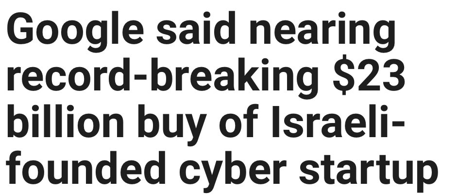 RitchieTorres's tweet photo. Google is poised to acquire an Israeli cyber startup known as Wiz for $23 billion.  Google’s largest acquisition in history is not only a vote of confidence in Israel. It is a $23 billion middle finger to the BDS movement against the Jewish State.  

The Boycott, Divestment, and Sanction movement should itself be boycotted, divested, and sanctioned.