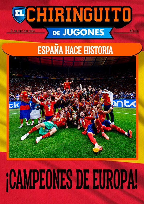 elchiringuitotv's tweet photo. 🇪🇸 'CAMPEONES DE EUROPA'.

La victoria de España, en la portada de @elchiringuitotv.

👉 La presenta @gorkagrn. https://t.co/YBcmVCHsDP