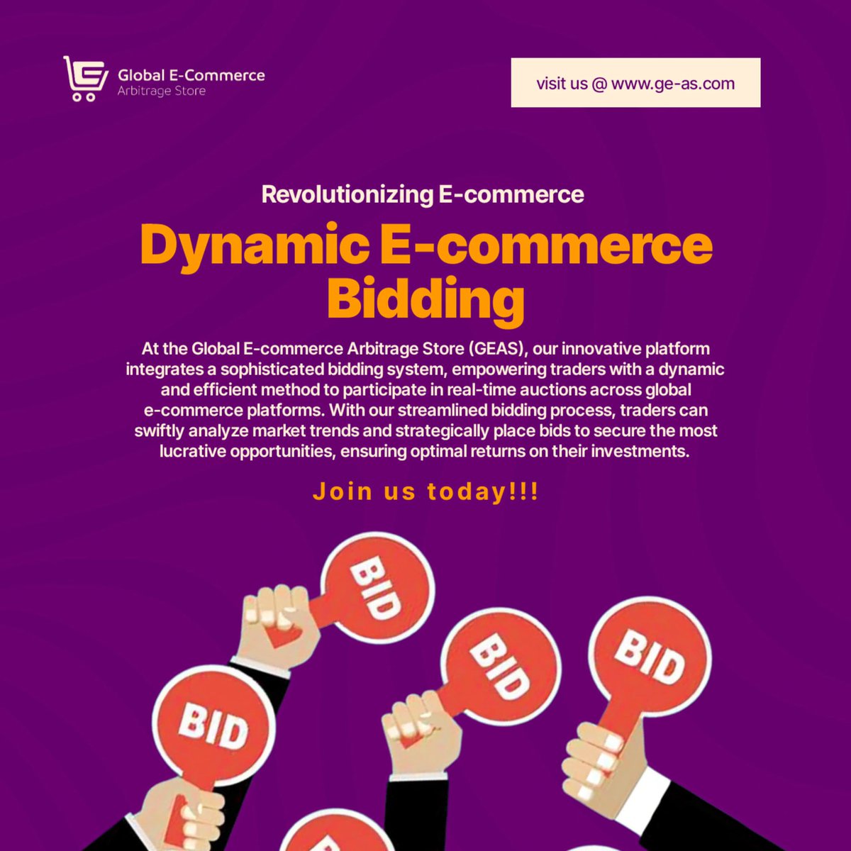 C2C_STORE's tweet photo. Unlocking e-commerce potential with GEAS's dynamic bidding system! Stay ahead of the curve and seize profitable opportunities in real-time auctions.
GEAS centre of commerce💎

Join our telegram channel with the link below 👇 https://t.co/3aS8LZHV04

#dropshipping #Shopify https://t.co/0ZcsEoX4sh