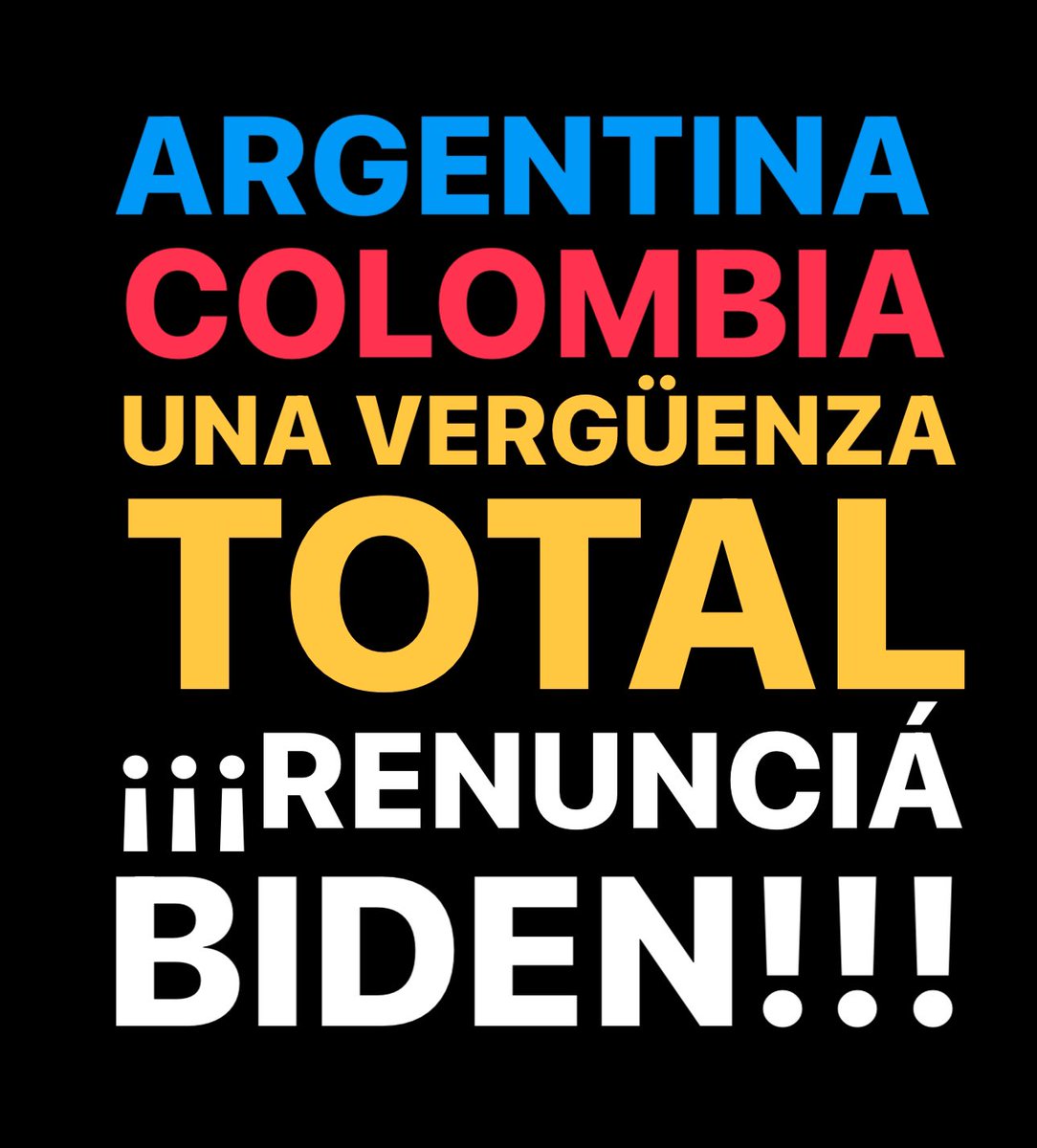 UNA VERGÜENZA TOTAL, UN PAPELÓN, ALGO NUNCA VISTO EN LA HISTORIA DE UNA FINAL!!! RENUNCIÁ BIDEN!!!!