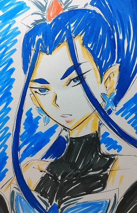 #1日1プリキュア7/10分。この日は中の人の誕生日だったのでダークアクア。オリジナルの人以上に中学生に見えない・・・ 